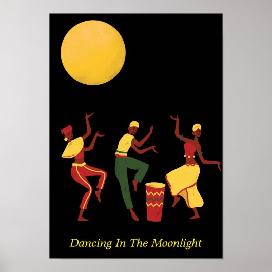 Het dansen in het Moonlight - editable teksten Poster (Voorkant)
