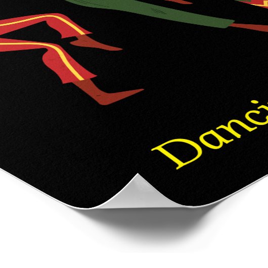 Het dansen in het Moonlight - editable teksten Poster (Hoek)