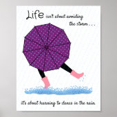 Het dansen in Regen moedigt het Poster van de Steu (Voorkant)