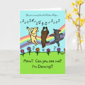 Het dansen Labradors bij de Brug van de Regenboog Kaart (Gele Bloem)
