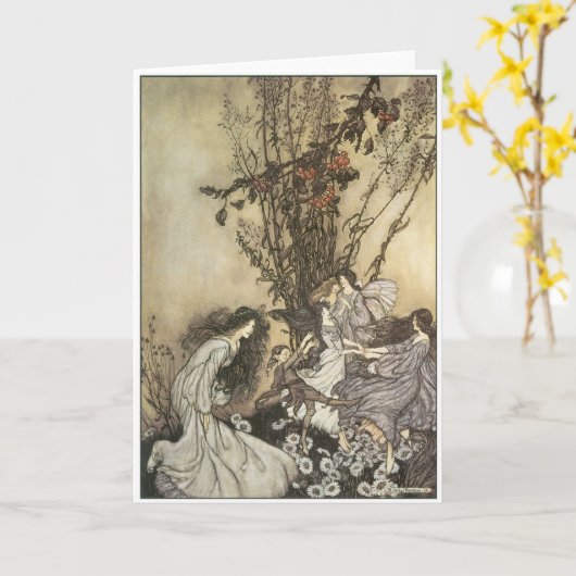 Het dansen met de Feeën Kaart (Gele Bloem)