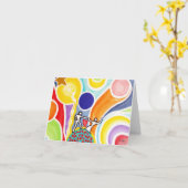 Het dansen op Straal maanlichten Kaart (Gele Bloem)