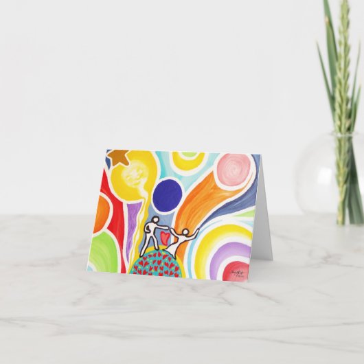 Het dansen op Straal maanlichten Kaart (Voorkant)