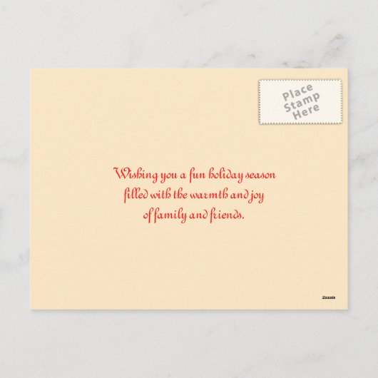 Het dansen rond de Kerstboom Feestdagenkaart (Achterkant)