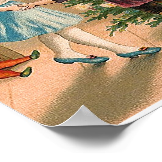 Het dansen rond de kerstboom poster (Hoek)