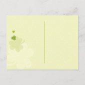 Het dansen Shamrocks Wedding sparen de Datum Aankondigingskaart (Achterkant)