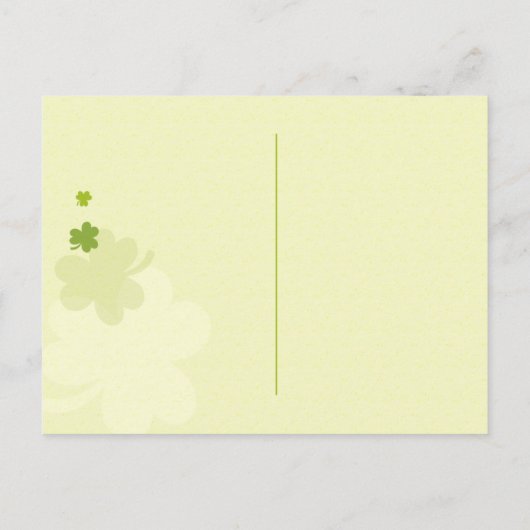 Het dansen Shamrocks Wedding sparen de Datum Aankondigingskaart (Achterkant)