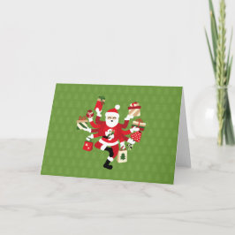 Het dansen Shiva Claus - Net Bos Feestdagen Kaart