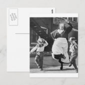 Het dansen van de dag weg briefkaart (Voorkant / Achterkant)