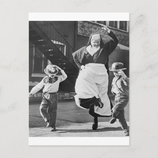 Het dansen van de dag weg briefkaart (Voorkant)