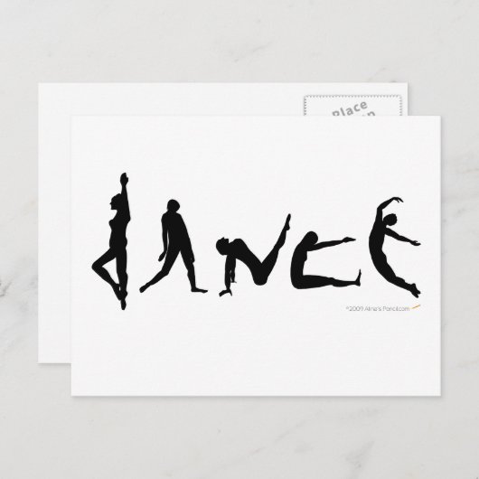 Het Dansen van de dans het Ontwerp van het Briefkaart (Voorkant / Achterkant)