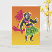 Het Dansen van Hula van de chimpansee Kaart (Gele Bloem)