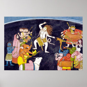 Het Dansen van Shiva het Indische Schilderen Poster