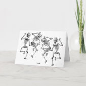 Het dansen Verjaardag van het Bot van Skeletten Kaart (Achterkant)