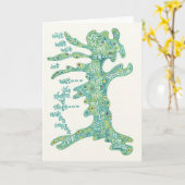 Het dansen Zijnd Notecard Kaart (Gele Bloem)