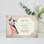 Het  Dansende Couple R.S.V.P. van 1920 Kaart (Staand voorkant)