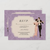 Het  Dansende Couple R.S.V.P. van 1920 Kaart (Voorkant / Achterkant)