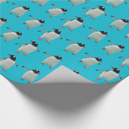 Het dansende Verpakkende Document van Pinguïnen Cadeaupapier (Hoek)