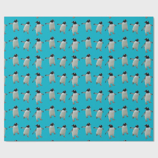 Het dansende Verpakkende Document van Pinguïnen Cadeaupapier (Vlak)