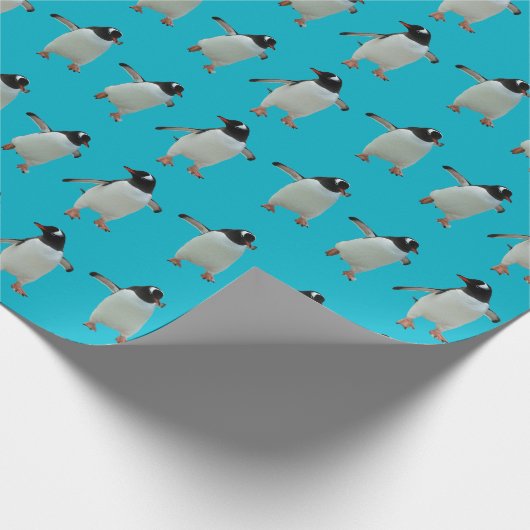 Het dansende Verpakkende Document van Pinguïnen Cadeaupapier (Hoek)