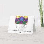 Het dansende Wenskaart van Kleuren Kaart (Achterkant)