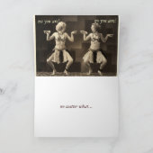 Het dansende wenskaart van meisjes beste vrienden kaart (Binnen)