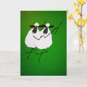 Het dansende Wenskaart van Schapen Kaart (Gele Bloem)