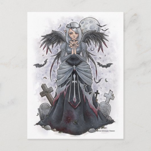 Het Dark Priestess Angel-Briefkaart Briefkaart (Voorkant)