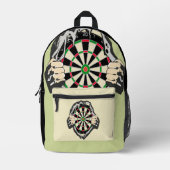 Het dartboard op je borst. bedrukte rugzak (Voorkant)