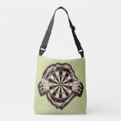 Het dartboard op je borst. crossbody tas (Voorkant)