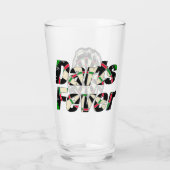 Het dartboard op je borst Darts Fever Glas (Achterkant)