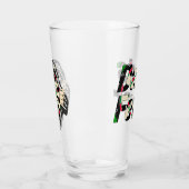 Het dartboard op je borst Darts Fever Glas (Links)