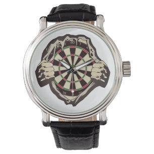 Het dartboard op je borst. horloge
