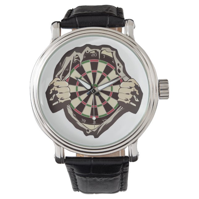 Het dartboard op je borst. horloge (Voorkant)