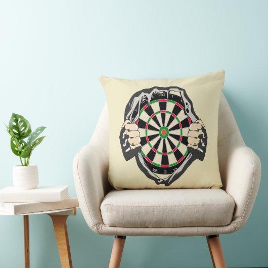 Het dartboard op je borst. kussen (Stoel)