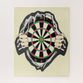 Het dartboard op je borst. legpuzzel (Verticaal)