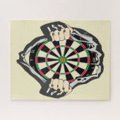 Het dartboard op je borst. legpuzzel (Horizontaal)