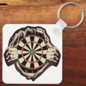 Het dartboard op je borst. sleutelhanger (Achterkant)