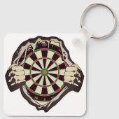 Het dartboard op je borst. sleutelhanger (Achterkant)