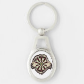 Het dartboard op je borst. sleutelhanger (Voorkant)