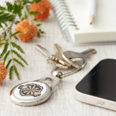 Het dartboard op je borst. sleutelhanger (Zijkant)