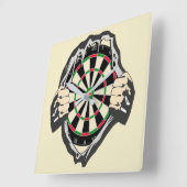 Het dartboard op je borst. vierkante klok (Hoek)