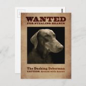 Het Dashing Doberman-Briefkaart Briefkaart (Voorkant / Achterkant)