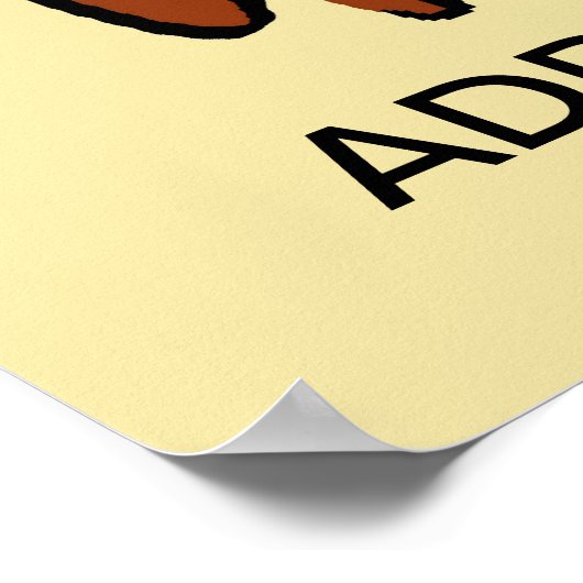 Het dashond, voeg tekst toe poster (Hoek)