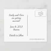 Het Date  Script-Briefkaart opslaan Aankondigingskaart (Achterkant)