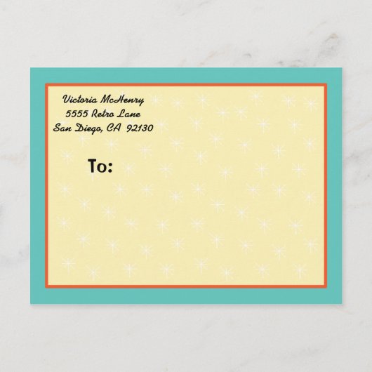 Het datumBriefkaart opnieuw opslaan Aankondigingskaart (Achterkant)