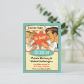 Het datumBriefkaart opnieuw opslaan Aankondigingskaart (Staand voorkant)