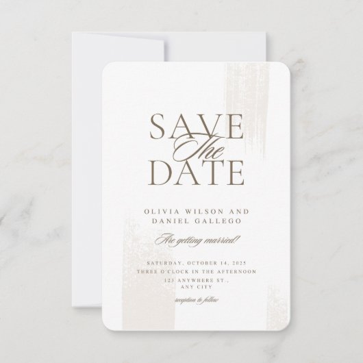 Het datumkaartontwerp opslaan save the date (Voorkant)