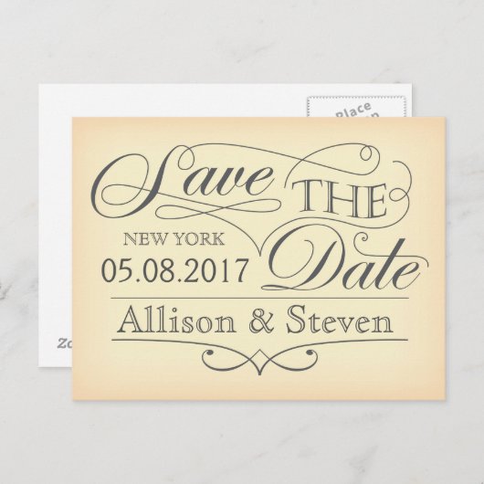 Het datumontwerp opslaan aankondigingskaart (Voorkant / Achterkant)