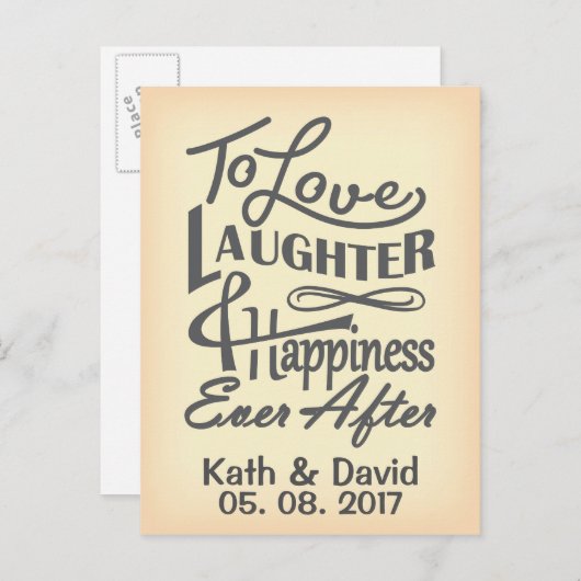 Het datumontwerp opslaan aankondigingskaart (Voorkant / Achterkant)